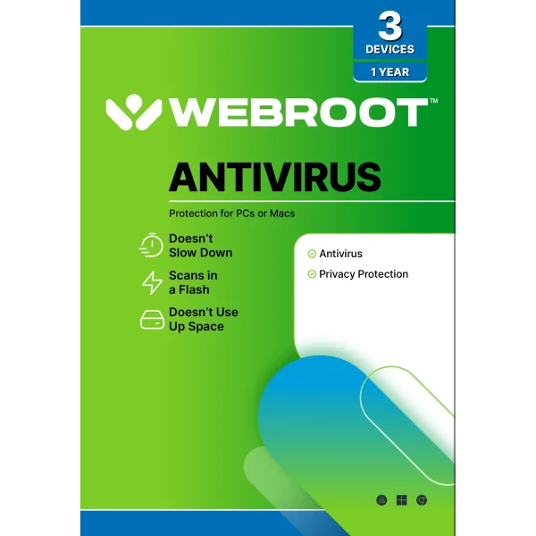 Webroot Antivirus Software for 3 Devices